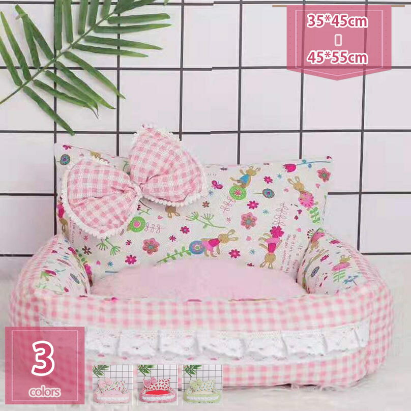 777円OFFクーポン ペットベッド 防音 犬ベッド 犬用品 花 ぬくぬく 猫用品 かわいい スイカ 脱毛なし ..