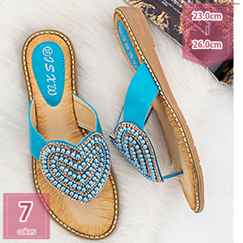 300円OFFクーポン ビーチサンダル レディース パール 歩きやすい 厚底サンダル ヒール 海 痛 ...
