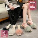 500円OFFクーポン オープントゥ 7cmヒール スリッパ 履きやすい サンダル カジュアル 低反発 痛くない 春夏 可愛い 旅行 キャバ つっかけ サボ シンプル ファー付き 女子会 ミュール パーティ リゾートサンダル 足長 旅行美脚 ミュールサンダル holosbird-goods1