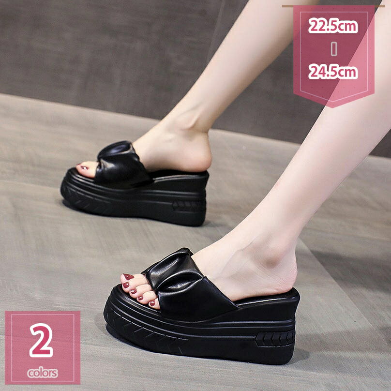 500円OFFクーポン 厚底 サンダル ミュール レディース ウェッジヒール レディース 歩きやすい オフィス 通勤 サボ サンダル 厚底 履きやすい ハイヒール ヒール8cm 美脚 パーティー ウェッジヒール 前厚 つっかけ おでかけ 春夏 holosbird-goods1