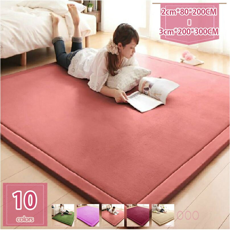 ラグ 低反発ラグ カーペット 厚手2cm・3cm 絨毯 洗える 無地 シャギー 床暖房対応 ふわふわ フカフカ 抗菌 耐摩耗性 ホール/リビング/ベッドルーム プレイマット 四季通用 厚み 低反発ラグカーペット holosbird-goods1