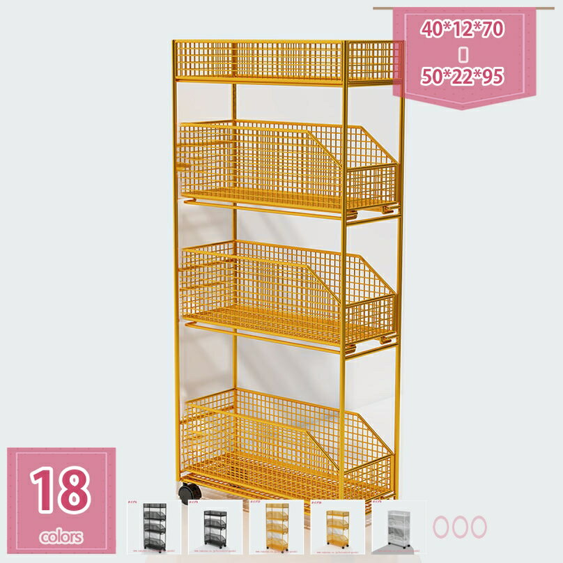 キッチンワゴン スライド 3段4段 隙間収納ラック 調味料収納 スリムワゴン キャスター付き 隙間収納 洗..