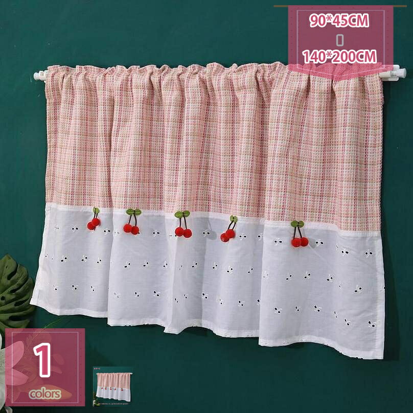 777円OFFクーポン カフェカーテン レースカーテン かわいい 北欧 モダン 小窓 カーテン 目隠し 日除け ワンルーム 玄関 キッチン 台所 リビング 一人暮らし ダイニング 新生活 飲食店 事務所 レストラン カフェ トイレ お手洗い holosbird-goods1