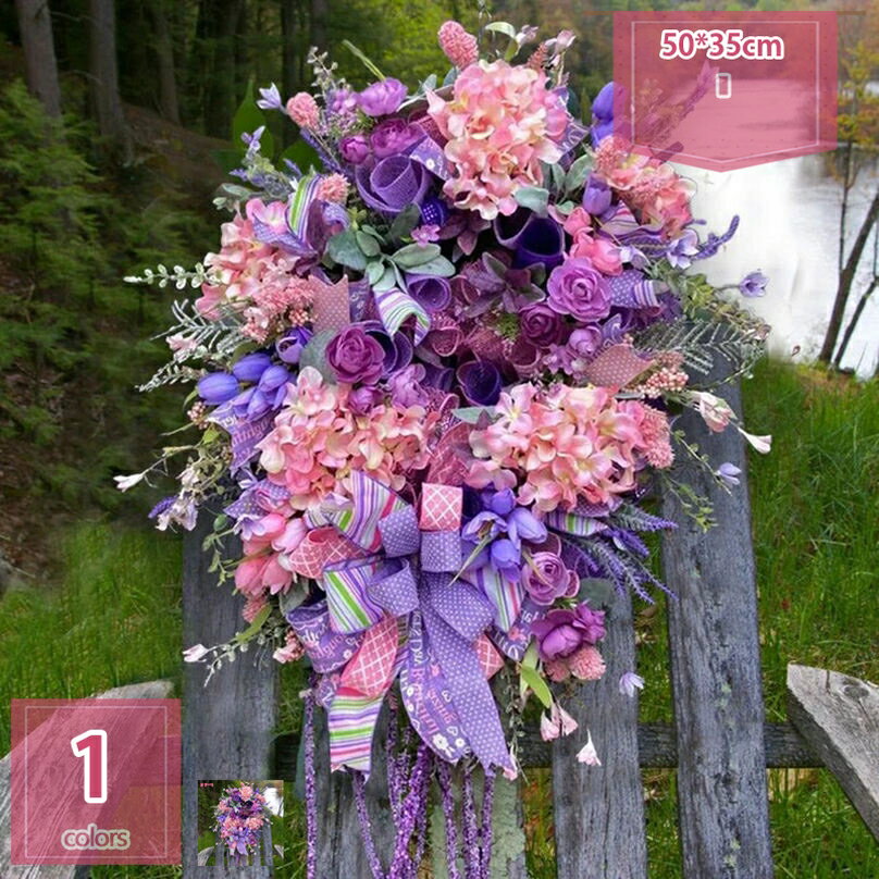 wreath christmas クリスマスリース led付き リース リボン 造花 花輪 装飾花輪 壁 ドア 玄関 飾り 吊..