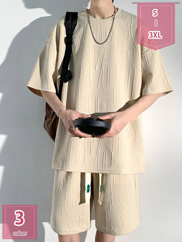 1000円OFFクーポン メンズ Tシャツ 夏 半袖 上下セット ゆったり カジュアル スポーツウェア 無地 2点セット ハーフパンツ ショート丈 セットアップ 大きいサイズ トレーニング ウォーキング 吸汗 速乾 快適 おしゃれ holosbird-goods1