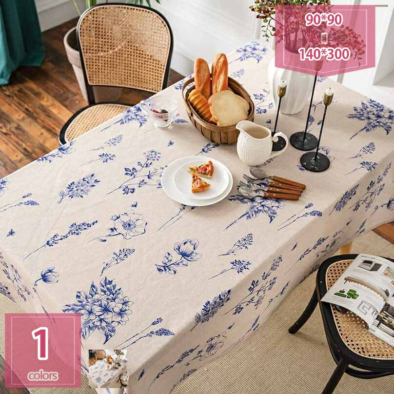 テーブルクロス テーブルカバー 無地 ポケット付き 撥水加工 厚手 リネン 汚れ防止 おしゃれ 手入れ簡単 麻綿 長方形 正方形 チェック柄 キッチンクロス テーブルカバー 防水 ホーム装飾 布 マルチサイズ インテリア用品 holosbird-goods1