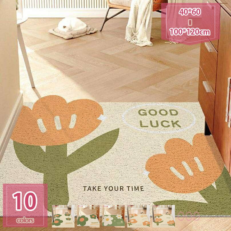 玄関マット 室内 おしゃれ マット 屋内 屋外 泥落とし 洗える すべり止め 生地 滑り止め PVCマット 滑..