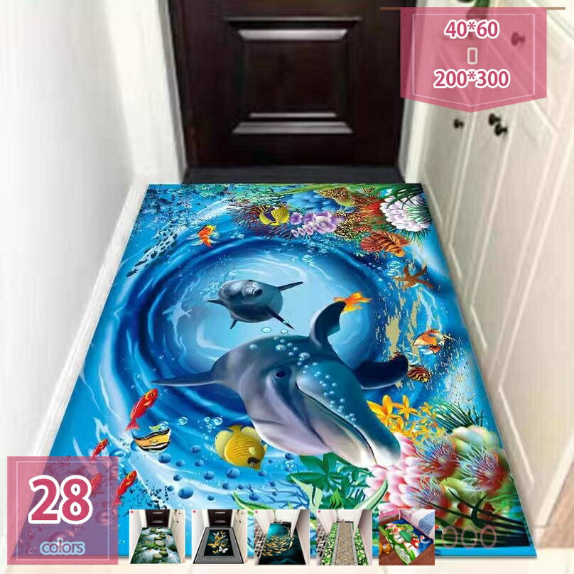 北欧 泥落としマット 玄関マット 足拭きマット カットできる 屋外室内兼用 吸水性 防カビ 滑り止め性 足拭きマット リーフ柄 おしゃれ インテリア 長方形 ウェルカムマット 室外 屋外玄関マット カスタムメイド可能 holosbird-goods1