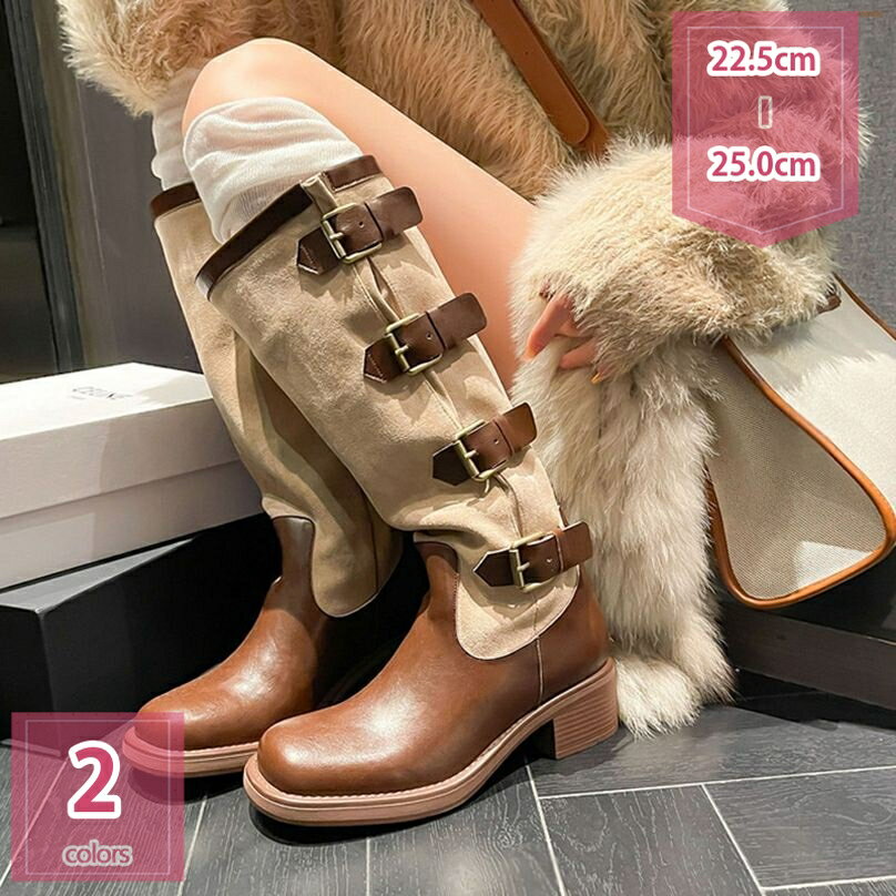 1000円OFFクーポン ジョッキーブーツ ニーハイブーツ ロングブーツ レディース 春夏 ブーツ 美脚 膝丈 ..