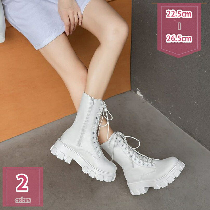 1000円OFFクーポン ブーツ レディース サイドジップ ショートブーツ 厚底 ブーツ エンジニアブーツ 編み上げブーツ ハイカット 11ホールシューズ 秋 冬用 ワークブーツ 革靴 防水 黒 大きいサイズ 歩きやすい boots women holosbird-goods1