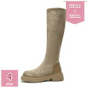 レディース ソックスブーツ ロングブーツ ローヒール 大きいサイズ 歩きやすい ストレッチ ブーツ チャンキーヒール 5cm ラウンドトゥ オシャレ 美脚 ストレッチブーツ 細見せ 秋冬 防寒 通勤 通学 滑り止め パーティー 結婚式 holosbird-goods1