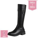 レディース ファッション ロングブーツ フラット 無地 ジョッキーブーツ 大きいサイズ ロング丈 歩きやすい スリム 大きめ 防滑 大人コーデ 履きやすい 痛くない 秋冬 コンフォート 就活 オフィス 学生 プレゼント 高筒ブーツ holosbird-goods1