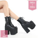 レディース ショートブーツ 厚底 黒 太ヒール レースアップ バックファスナー チェーン付き 編み上げブーツ 滑り止め 歩きやすい レザー 秋冬 美脚 快適 おしゃれ シンプル おしゃれ シンプル holosbird-goods1