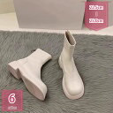 1600円OFFクーポン 厚底ソール ストレッチ ショートブーツ レディース ブーツ レディース ショート 厚底ブーツ アンクルブーツ ラウンドトゥ ショートブーツ ワイドヒール 後ろジッパー シューズ 太ヒール holosbird-goods1
