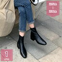 1000円OFFクーポン ブーツ レディース ショート ローヒール ブーツ レディース ショートブーツ 太ヒール 歩きやすい 撥水 女性 秋 冬用 軽量 美脚 スクエアトゥ ステッチデザイン ストレッチ 柔らかい スリッポン holosbird-goods1