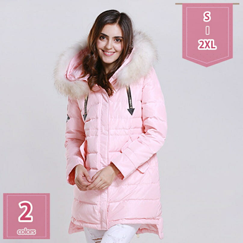 ダウンコート レディース マキシ丈 ミドル丈 無地 フード付き ダウンパーカー 大きいサイズ フード付き ダウン風コート 冬服 保温 母親 ポリエステル繊維 韓国風 秋冬 ブラウン 柔軟性 XS holosbird-goods1