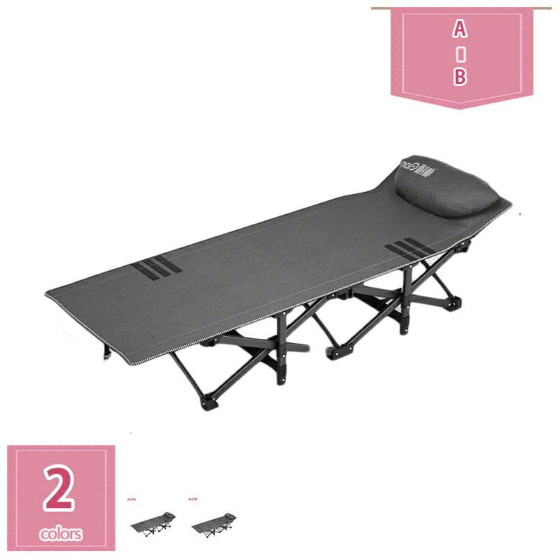 シングルベッド リクライニングチェア 折り畳みベッド 折りたたみ椅子、オフィス多機能ベッド 簡易昼休みベッド 枕付き オフィス バルコニー 頑丈 大人の昼寝 仮眠 完成品 すぐ使える おしゃれ 組立不要 一人用 折りたたみ可 耐荷重190KG holosbird-goods1