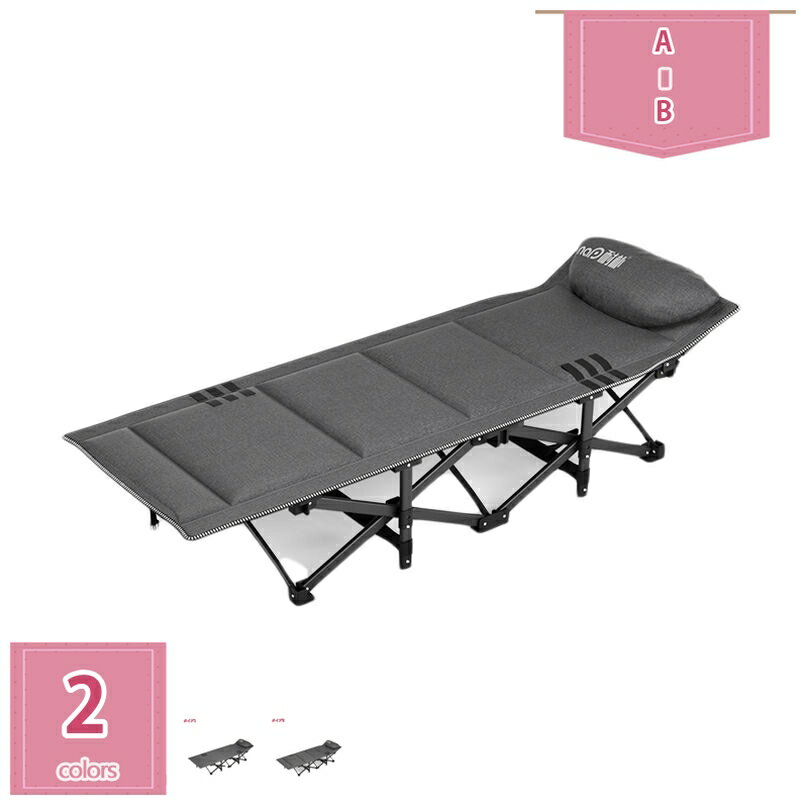 折りたたみチェア リクライニングソファ アウトドア 折りたたみ ベッド シングル リクライニングチェア 高反発 枕つき 簡易ベッド 10脚サポート ポータブル フォールディングチェア 耐荷重190KG 1人掛け オフィス多機能ベッド 組立不要 holosbird-goods1