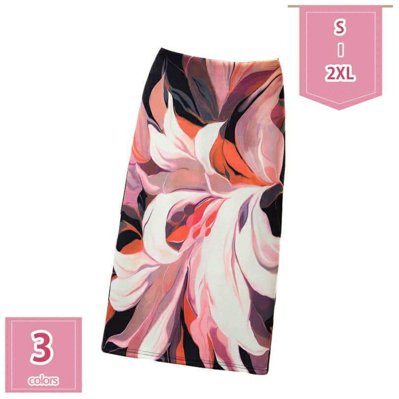 タイトスカート レディース スカート 花柄 春 夏 スリット ペンシル 膝上 タイト お仕事 オフィススーツ OL オフィスワーク 履き心地よい ストレッチ フォーマル 肌触りの良い 快適 大きいサイズ ペンシルスカート holosbird-goods1