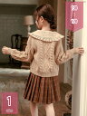 3点セット セットアップ 子供服 女の子 上下セット ニットカーディガン ブラウス プリーツスカート 可愛い 学院風 JK チェック キッズ ベービー おしゃれ...