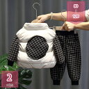 1000円OFFクーポン ジャージ キッズ 上下セット 男の子 女の子 中綿ベスト パーカー ロングパンツ 3点セット子供服 ジャージ セットアップ 秋冬 キッ...