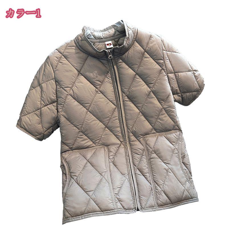 500円OFFクーポン ダウンベスト レディース ショート 半袖 秋 冬 春 スリム 保温 おしゃれ 中綿入り 5分袖 ショートベスト 防寒 インナー アウター 防寒着 冬 軽量 インナーダウン 通勤 通学 家事 農作業 暖かい シンプル 細身 着痩せ 動きやすい holosbird-goods1