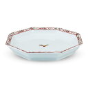 シートゥーシー ジャパン(Ctoc Japan) 中皿 赤 Φ16.1x2.3cm 取り皿 波佐見焼 錦唐草 八角 724766(3)