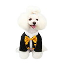 ANSIMITE 蝶ネクタイがめちゃキュート 犬 猫 服 タキシード 燕尾服 黒リボン 小型 中型 大型 サイズいろいろあります ブラック