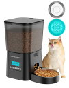 HONEYGUARDIAN 自動給餌器 猫 犬 2匹 タイマー式 3.5L容量 定時定量 1日6食 猫 餌 自動 2個のステンレスボウル付き 猫 中小型犬用 自動餌遣り機 複数の鮮度保持 水洗い可能 音声録音 手動給餌 緊急(4)