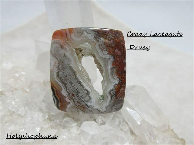 天然石ルース　　　クレイジーレース瑪瑙　ドルジーカボション