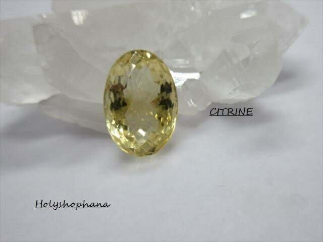 天然石ルース　カボション　大粒シトリン　ファセットカット