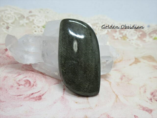 天然石ルース　オプシディアン　ゴールデンオブシディアン　ゴールドシーンオブシディアン
