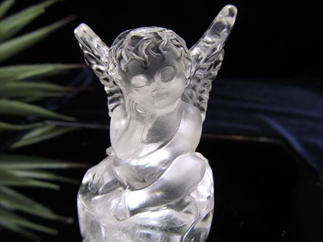 天然石 水晶 ミニエンジェル彫刻置物