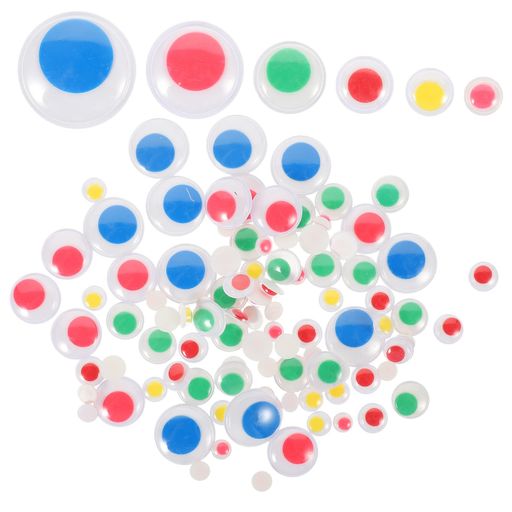 SEWACCプラスチック製目玉シール粘着目200枚セット粘着タイプDIYクラフト再利用可能ランダムカラーDIY眼球ステッカー揺れる目目漫画デ誕生日パーティーハロウィンクリスマス手芸用子供向け
