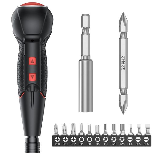 電動ドライバーTIWOUN-1小型携帯手持ちType-CUSB充電式人間工学設計滑り止め軽量