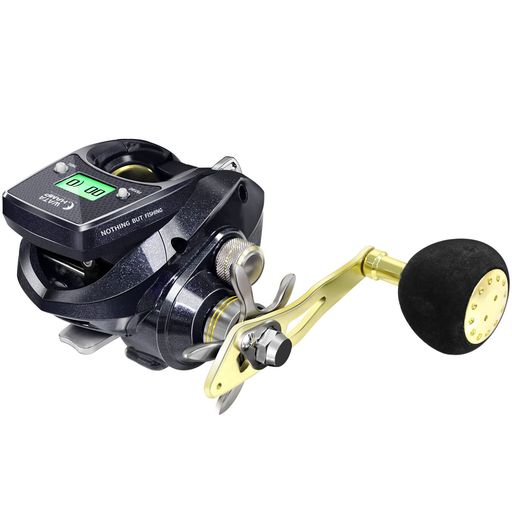 ワタチャンプ(WATACHAMP)ドロップショット(DropShotPro)ベイトリールカウンター付きLED防水ラインカウンターリール電池交換可能大容量のスプールショアジギング夜釣り海釣りエギング軽量タイ…(4)