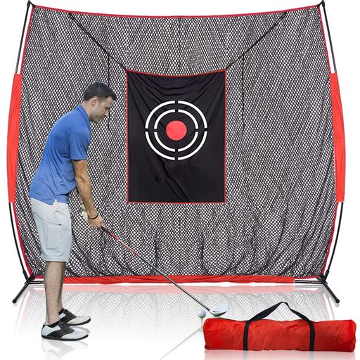 Doubleriverゴルフネット練習用室内屋外折りたたみ式大型アプローチ練習2.4x1.0x2.1m便携式自宅用初心..