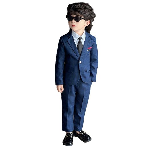 [Aseipi] 男の子 スーツ フォーマル 子供服 5点セット ジャケット ベスト シャツ ...