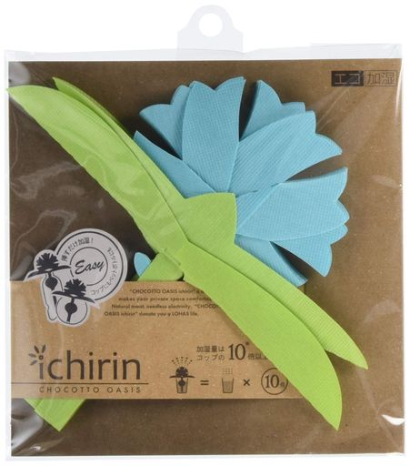 ミクニ加湿器ちょこっとオアシスいちりんスプリングブルーU507-05電気を使わずエコ加湿ペーパー加湿電..