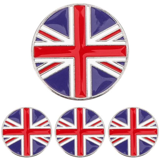 Toddmomyゴルフマーカーゴルフキャップクリップ錆びないクリップイギリス国旗デザイー着脱も簡単父の日プレゼントゴルフラウンド用品ゴルフグッズ4個入り