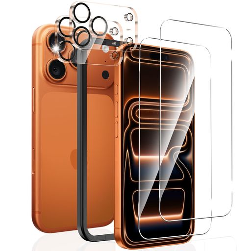 SungaleiPhone17Proガラスフィルム強化ガラスガイド枠付きiPhone17Proフィルム(2枚)+いPhone17Proカメ..
