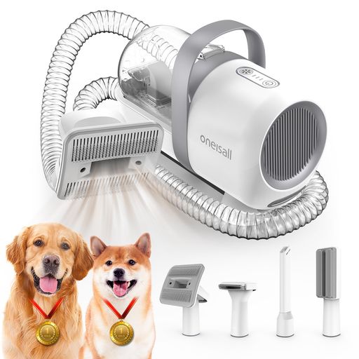 Other - 【ブラシと掃除機一体型】Oneisallペットグルーミング掃除機4in1犬猫美容器/ペットの毛掃除機強力/抜け毛自動吸引/ブラシ付き/ペット抜け毛対策/バリカン部品なし/愛犬の日推奨プレゼント…
