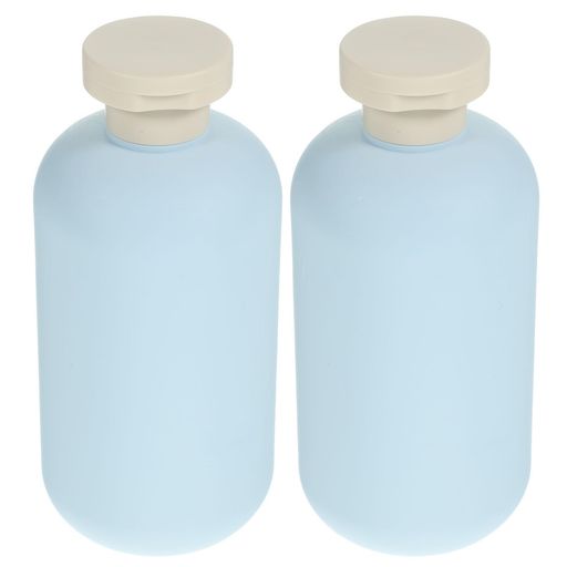 Refill, Atomizers - UKCOCOトラベルボトル詰め替えボトル300ml2個セットスクイーズ容器フリップキャップシャンプーボディローション旅行出張小分け(スカイブルー)