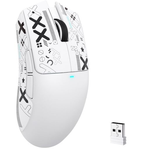 ATTACK SHARK X11SE ゲーミングマウス ワイヤレス 軽量 60g 22000DPI 50DPI単位で調整可能 BK52820 白