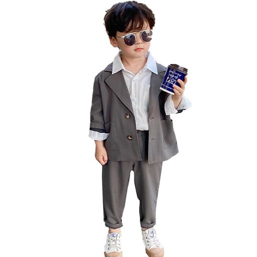 【2点セット内容】男の子フォーマルスーツ、2点セット(ジャケット+ズボン)。シャツ単品。 お子様のお洒落さと機能を重視したデザインで、結婚式、入園式、お祝いなどのフォーマルシーンはもちろん、発表会の衣装としても!兄弟や、お友達とお揃いも素敵ですね8分音符やんちゃな僕も英国紳士のようにスマートに大変身8分音符 シンプルで無地なデザイン、さらりとした肌ざわりで通気性がいい、抜群の通気性、快適さ、ちょっと大人っぽいデザインが男の子らしさをアップします! ウエストゴム仕様となっており、動き回るお子様も窮屈に感じさせない作り。動きやすく、シーズンを問わずお使いいただけます。柔らかくて体への負担が少なく、長時間着しても違和感が少なく、快適な着心地を実現します。 家族写真などの記念撮影にもインスタ映えもバッチリ。卒園入学はもちろん、冠婚葬祭にも活躍する。発表会、演奏会、七五三などもオススメです。
