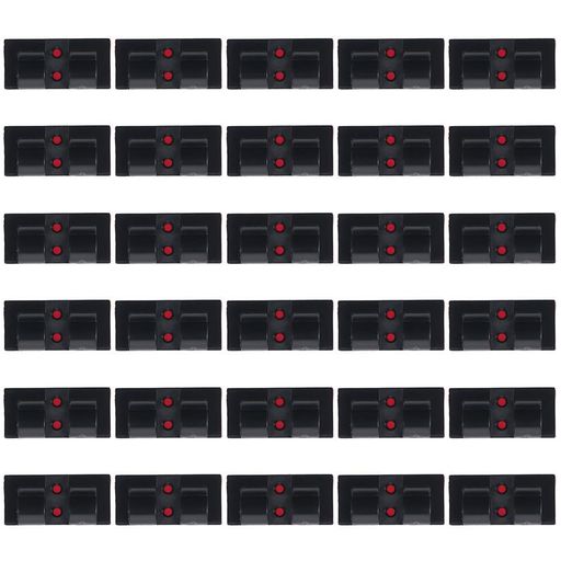 30個のブラック屋外ライトクリップ、屋外ストリングライト用のブラックフック、高耐久ケーブルクリップ..