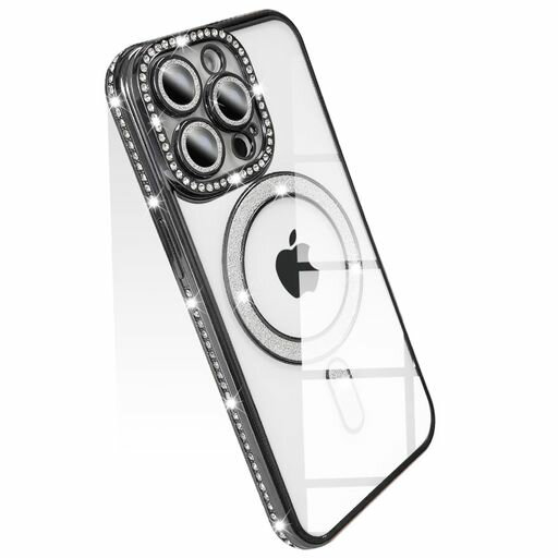 JOOBOYスマホケース対応iPhone14ProMaxクリアケース透明メッキ加工Magsafe対応きらきらブリンブリン衝撃吸収かわいいキラキラ女性人気キャラクターワイヤレス充電対応おしゃれストラップホー…