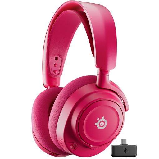 SteelSeries ワイヤレス ゲーミングヘッドセット ヘッドホン Arctis Nova 7P Gen 2 Magenta 軽量 ボイスチャット可能 300以上のプリセット ゲームとスマホを同時接続 無線 密閉型