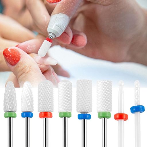 まちの波ネイルトビッ8個セットセラミックネイルマシンネイルマシン用多機能ネイルビット研削ビット研..