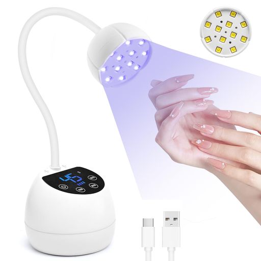 CGBEUVLEDネイルライト:36WコードレスジェルネイルライトスタンドUSB充電式グースネックLEDジェルネイ..